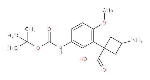 3-amino-1-(5-{[(tert-butoxy)carbonyl]amino}-2-methoxyphenyl)cyclobutane-1-carboxylic acid