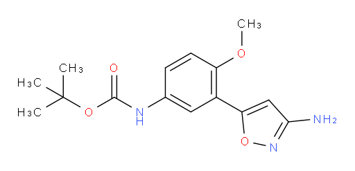 tert-butyl N-[3-(3-amino-1,2-oxazol-5-yl)-4-methoxyphenyl]carbamate