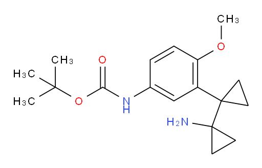 tert-butyl N-{3-[1-(1-aminocyclopropyl)cyclopropyl]-4-methoxyphenyl}carbamate