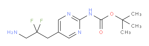 tert-butyl N-[5-(3-amino-2,2-difluoropropyl)pyrimidin-2-yl]carbamate