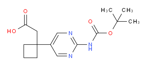 2-[1-(2-{[(tert-butoxy)carbonyl]amino}pyrimidin-5-yl)cyclobutyl]acetic acid