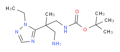 tert-butyl N-[3-amino-2-(1-ethyl-1H-1,2,4-triazol-5-yl)-2-methylpropyl]carbamate
