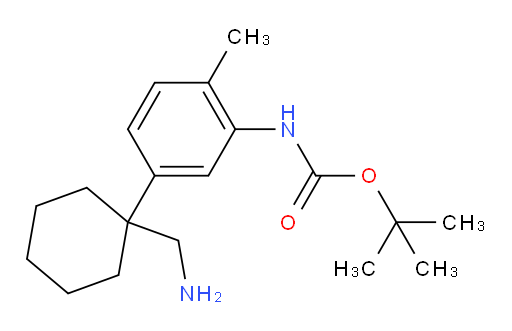 tert-butyl N-{5-[1-(aminomethyl)cyclohexyl]-2-methylphenyl}carbamate