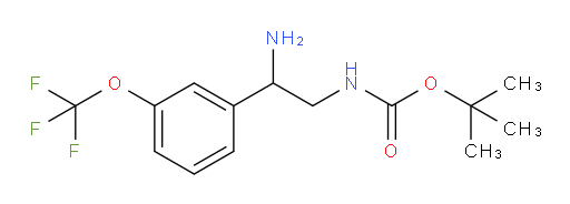 tert-butyl N-{2-amino-2-[3-(trifluoromethoxy)phenyl]ethyl}carbamate