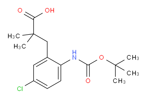 3-(2-{[(tert-butoxy)carbonyl]amino}-5-chlorophenyl)-2,2-dimethylpropanoic acid