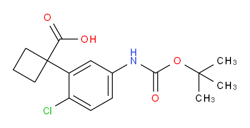 1-(5-{[(tert-butoxy)carbonyl]amino}-2-chlorophenyl)cyclobutane-1-carboxylic acid