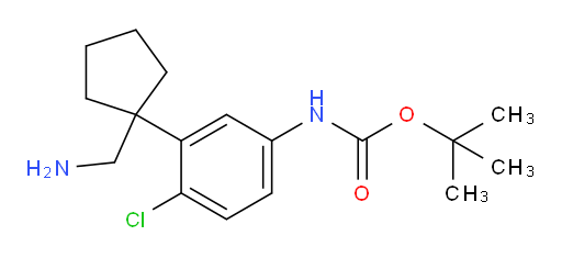 tert-butyl N-{3-[1-(aminomethyl)cyclopentyl]-4-chlorophenyl}carbamate