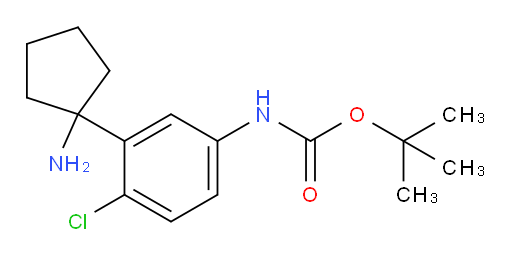 tert-butyl N-[3-(1-aminocyclopentyl)-4-chlorophenyl]carbamate