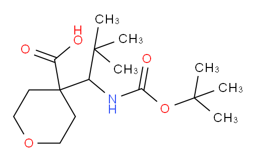 4-(1-{[(tert-butoxy)carbonyl]amino}-2,2-dimethylpropyl)oxane-4-carboxylic acid