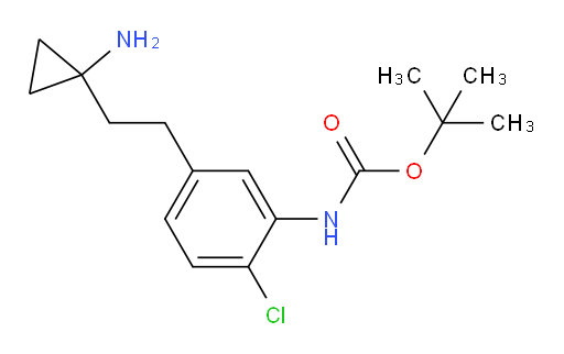 tert-butyl N-{5-[2-(1-aminocyclopropyl)ethyl]-2-chlorophenyl}carbamate