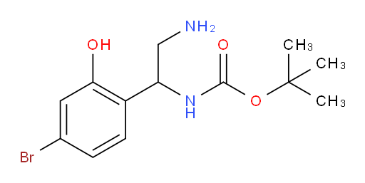 tert-butyl N-[2-amino-1-(4-bromo-2-hydroxyphenyl)ethyl]carbamate