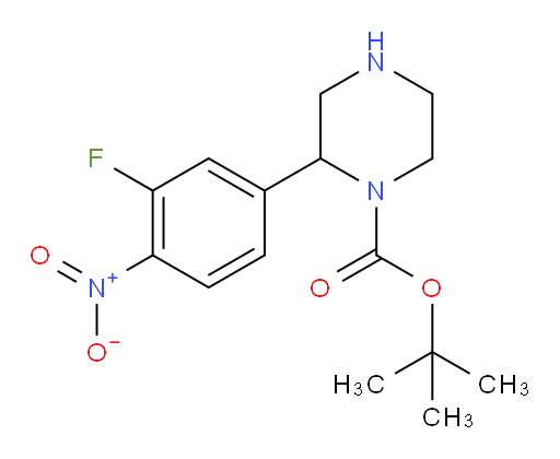 tert-butyl 2-(3-fluoro-4-nitrophenyl)piperazine-1-carboxylate