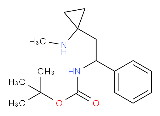 tert-butyl N-{2-[1-(methylamino)cyclopropyl]-1-phenylethyl}carbamate