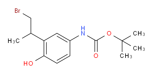 tert-butyl N-[3-(1-bromopropan-2-yl)-4-hydroxyphenyl]carbamate
