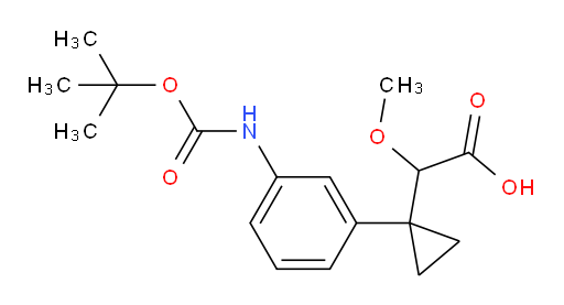 2-[1-(3-{[(tert-butoxy)carbonyl]amino}phenyl)cyclopropyl]-2-methoxyacetic acid