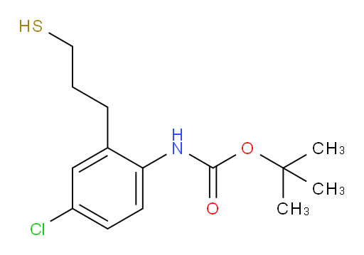 tert-butyl N-[4-chloro-2-(3-sulfanylpropyl)phenyl]carbamate