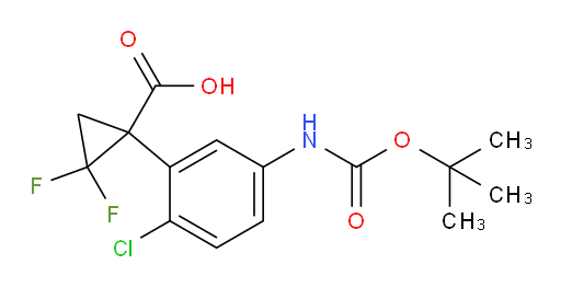1-(5-{[(tert-butoxy)carbonyl]amino}-2-chlorophenyl)-2,2-difluorocyclopropane-1-carboxylic acid