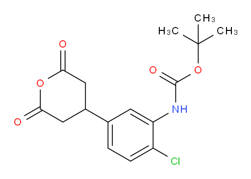 tert-butyl N-[2-chloro-5-(2,6-dioxooxan-4-yl)phenyl]carbamate