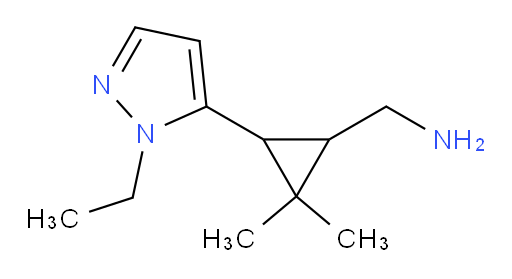 [3-(1-ethyl-1H-pyrazol-5-yl)-2,2-dimethylcyclopropyl]methanamine