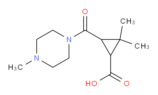 2,2-dimethyl-3-(4-methylpiperazine-1-carbonyl)cyclopropane-1-carboxylic acid