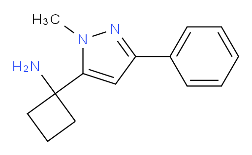 1-(1-methyl-3-phenyl-1H-pyrazol-5-yl)cyclobutan-1-amine