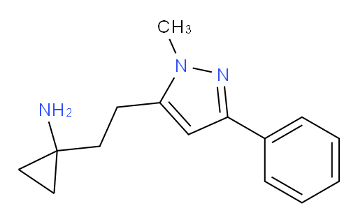 1-[2-(1-methyl-3-phenyl-1H-pyrazol-5-yl)ethyl]cyclopropan-1-amine