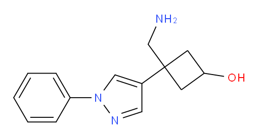 3-(aminomethyl)-3-(1-phenyl-1H-pyrazol-4-yl)cyclobutan-1-ol