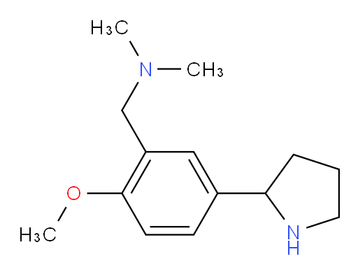 {[2-methoxy-5-(pyrrolidin-2-yl)phenyl]methyl}dimethylamine