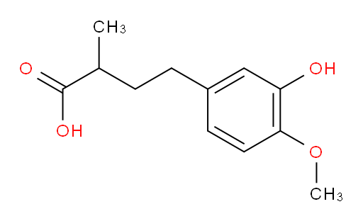 4-(3-hydroxy-4-methoxyphenyl)-2-methylbutanoic acid