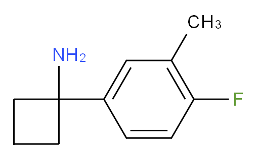 1-(4-fluoro-3-methylphenyl)cyclobutan-1-amine