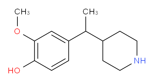 2-methoxy-4-[1-(piperidin-4-yl)ethyl]phenol