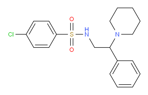 4-chloro-N-[2-phenyl-2-(piperidin-1-yl)ethyl]benzene-1-sulfonamide