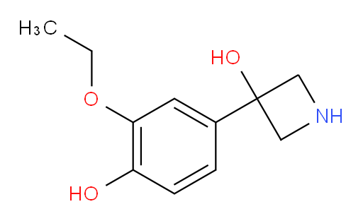 3-(3-ethoxy-4-hydroxyphenyl)azetidin-3-ol