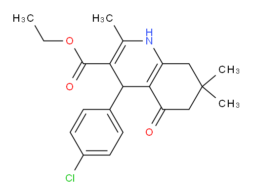 ethyl 4-(4-chlorophenyl)-2,7,7-trimethyl-5-oxo-1,4,5,6,7,8-hexahydroquinoline-3-carboxylate