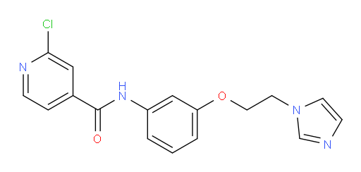 2-chloro-N-{3-[2-(1H-imidazol-1-yl)ethoxy]phenyl}pyridine-4-carboxamide