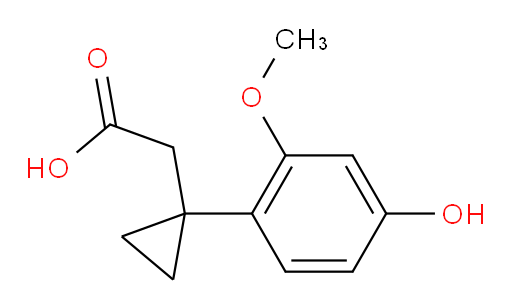2-[1-(4-hydroxy-2-methoxyphenyl)cyclopropyl]acetic acid
