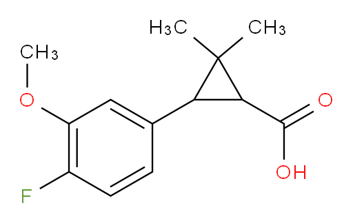 3-(4-fluoro-3-methoxyphenyl)-2,2-dimethylcyclopropane-1-carboxylic acid