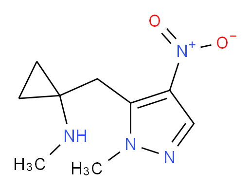 N-methyl-1-[(1-methyl-4-nitro-1H-pyrazol-5-yl)methyl]cyclopropan-1-amine