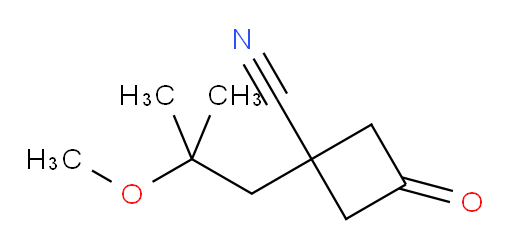 1-(2-methoxy-2-methylpropyl)-3-oxocyclobutane-1-carbonitrile