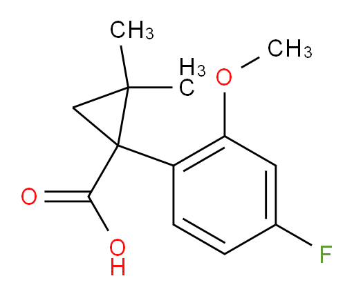 1-(4-fluoro-2-methoxyphenyl)-2,2-dimethylcyclopropane-1-carboxylic acid
