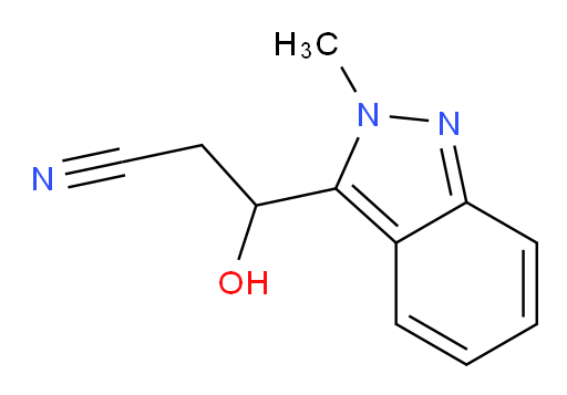 3-hydroxy-3-(2-methyl-2H-indazol-3-yl)propanenitrile