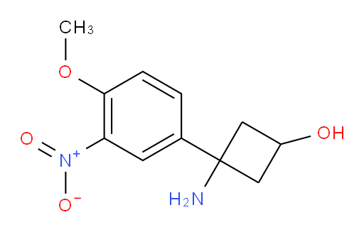 3-amino-3-(4-methoxy-3-nitrophenyl)cyclobutan-1-ol