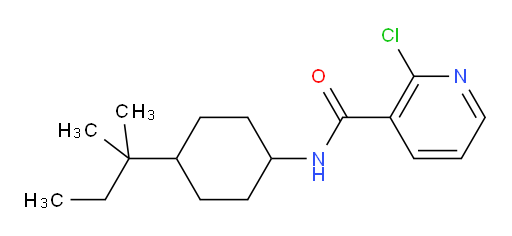 2-chloro-N-[4-(2-methylbutan-2-yl)cyclohexyl]pyridine-3-carboxamide