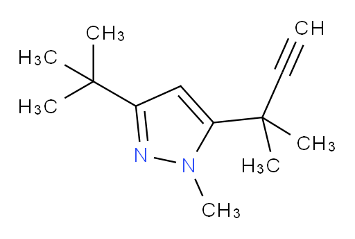 3-tert-butyl-1-methyl-5-(2-methylbut-3-yn-2-yl)-1H-pyrazole