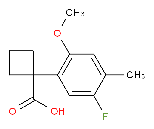 1-(5-fluoro-2-methoxy-4-methylphenyl)cyclobutane-1-carboxylic acid