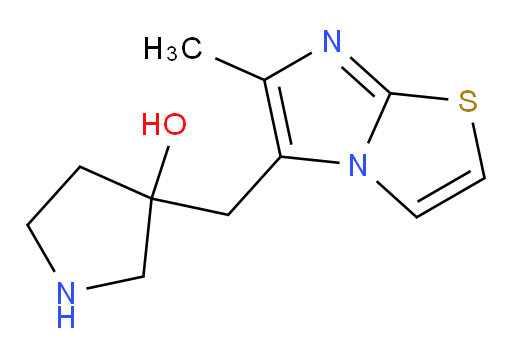 3-({6-methylimidazo[2,1-b][1,3]thiazol-5-yl}methyl)pyrrolidin-3-ol