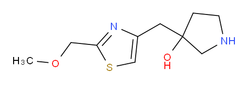 3-{[2-(methoxymethyl)-1,3-thiazol-4-yl]methyl}pyrrolidin-3-ol