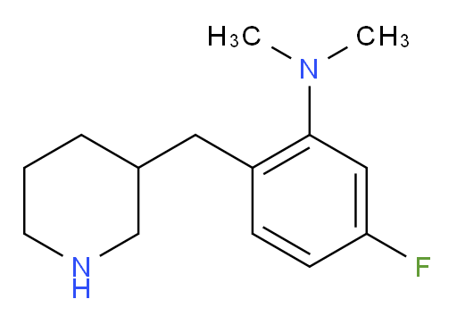 5-fluoro-N,N-dimethyl-2-[(piperidin-3-yl)methyl]aniline