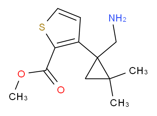 methyl 3-[1-(aminomethyl)-2,2-dimethylcyclopropyl]thiophene-2-carboxylate