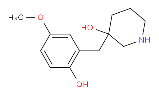 3-[(2-hydroxy-5-methoxyphenyl)methyl]piperidin-3-ol
